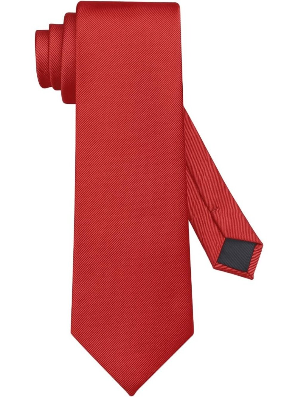 Men's Ties Solid Color Red Imported Twill Formal Neckties